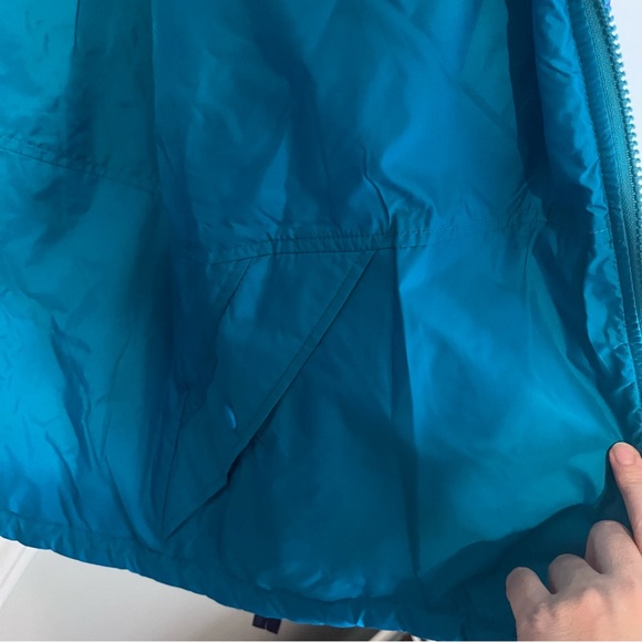 Vintage 90s Columbia Reversible Purple Teal Ski Snow Winter Jacket Coat XL - Picture 10 of 11